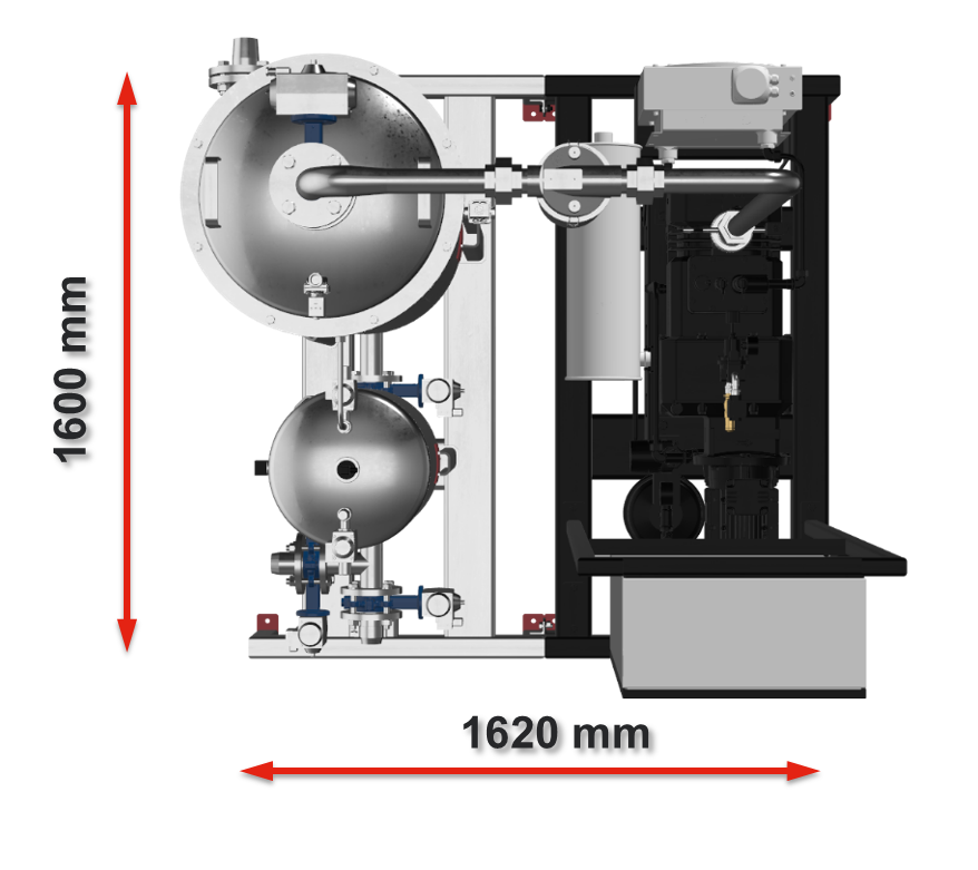 Dry Screw Bottling Solution Elmo Rietschle X-VSI Footprint