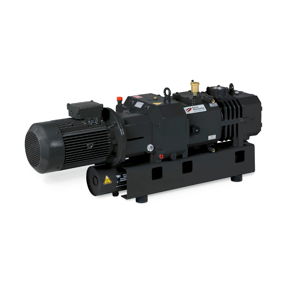 The S-Series features screw vacuum pumps manufactured by Elmo Rietschle.