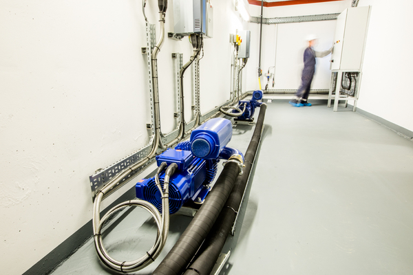 Elmo Rietschle Blowers on a Aquaculture Barge